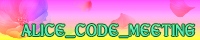 ALICE CODE MEETING �i